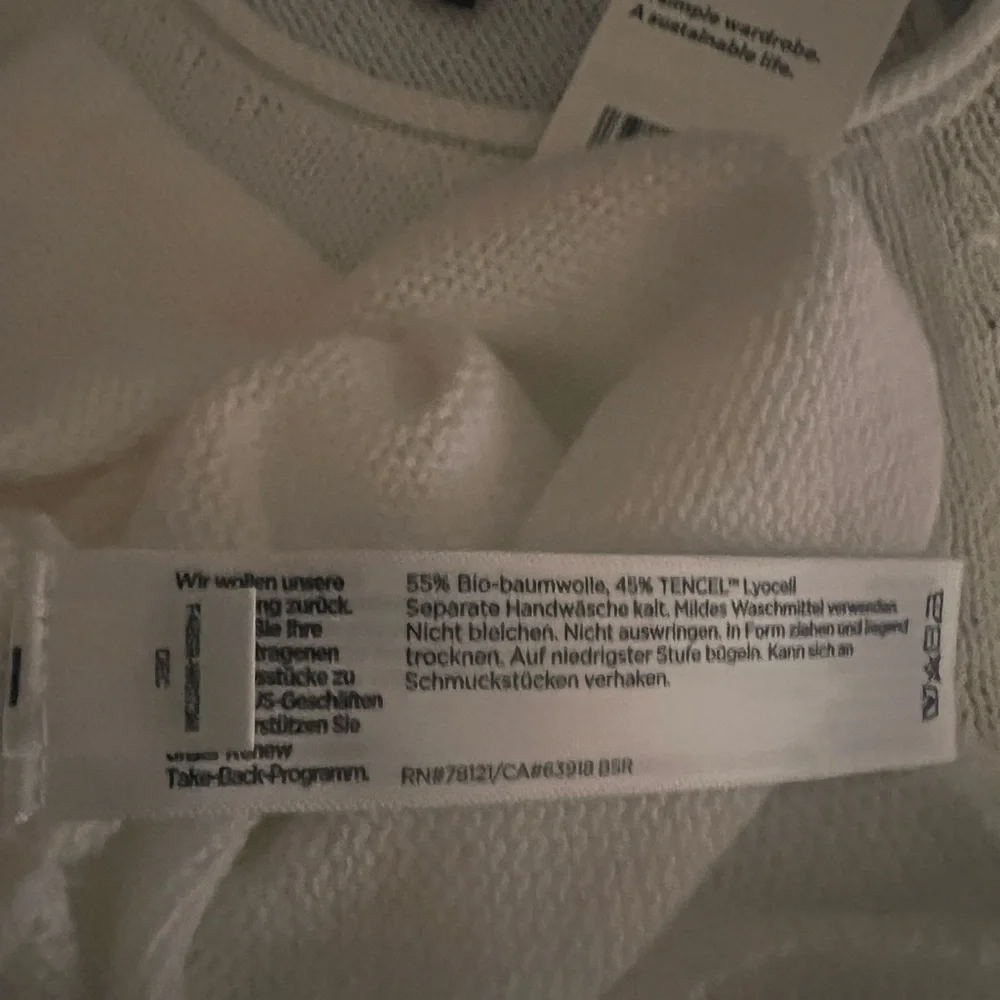 NWT $198 Eileen Fisher White Raglan Sleeve Sweater Size XXS Cotton - Picture 8 of 11